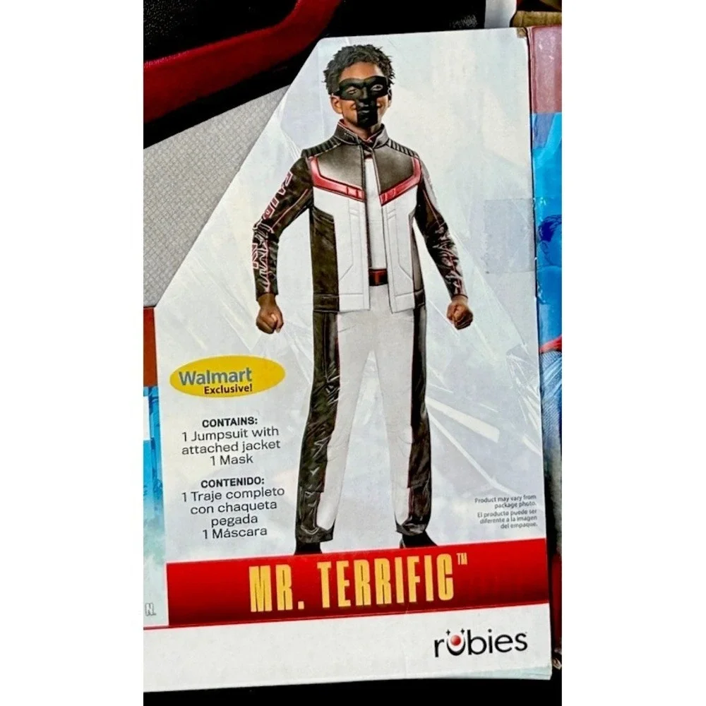 Kids Costume Mr. Terrific Boys Superhero, M (8), Multi New In Box